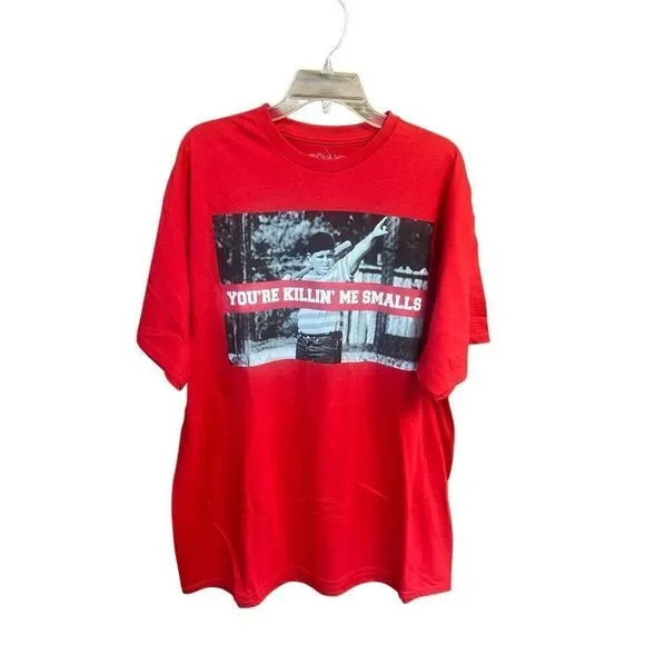 The Sandlot Your Killing Me Smalls Tee Shirt Red Sz XL NWT - Picture 1 of 5